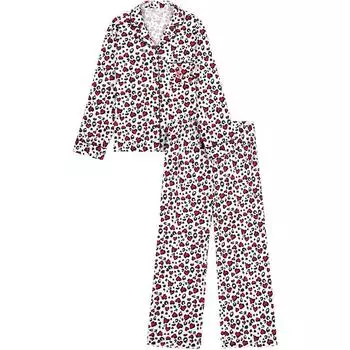 Victoria's Secret Пижамный комплект женский с красным леопардовым принтом