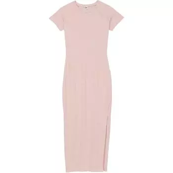 Victoria's Secret РОЗОВОЕ ПЛАТЬЕ МИДИ В РУБЧИК / Wanna Be Pink Платье с короткими рукавами для женщин Want Pink