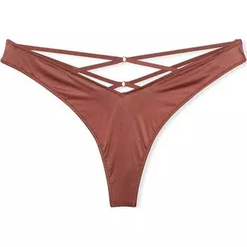 Victoria's Secret РОЗОВЫЕ ОЧЕНЬ СЕКСУАЛЬНЫЕ Трусики-стринги с высокой посадкой и бретельками сзади, женские, 1 упаковка, кофейного цвета