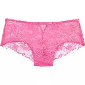 Victoria's Secret Розовые кружевные трусики-слипы THE LACIE / Розовые женские трусики, 1 упаковка, цвет "Голливудский розовый"