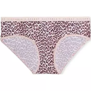 Victoria's Secret Трусики-трусы Hiphugger из эластичного хлопка с леопардовым принтом, 1 шт