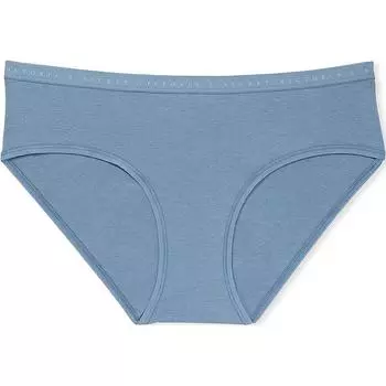 Victoria's Secret Трусики-трусы-хипхуггеры из эластичного хлопка/джинсовые трусы с выцветшим эффектом, женские, 1 упаковка, синие