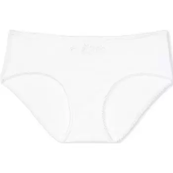 Victoria's Secret Трусики-трусы-хипхуггеры розовые эластичные из хлопка/белые треугольные женские, 1 упаковка, белые