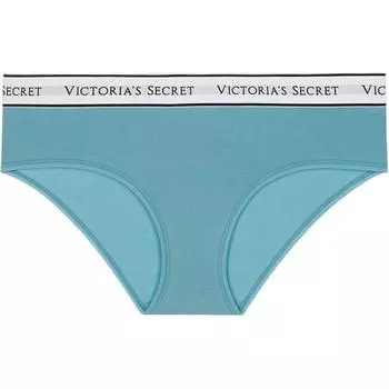 Victoria's Secret Удобные женские трусы с буквенным поясом, 1 упаковка, мятно-зеленые