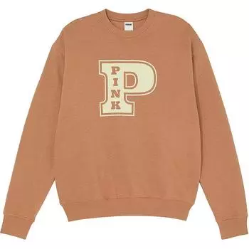 Victoria's Secret Женская флисовая толстовка PINK Ivy Classic Crew/Toffee