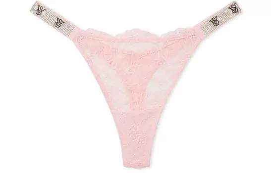 Victoria's Secret Женские стринги, 1 упаковка, розовые
