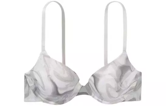 Victoria's Secret Женский бюстгальтер PINK Girlish, серый, тай-дай