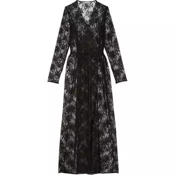 Victoria's Secret Женский халат для сна SEXY KI, черный