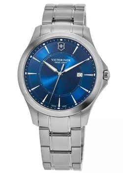 Victorinox Swiss Army Alliance кварцевые мужские часы из стали с синим циферблатом 241910