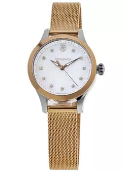 Victorinox Swiss Army Alliance XS кварцевые женские часы с перламутровым кристаллом на циферблате из двухцветной стали 241879, цвет mother of pearl