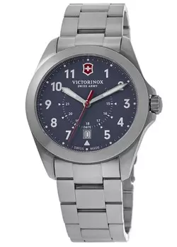 Victorinox Swiss Army Heritage кварцевые мужские часы из стали с синим циферблатом 241967