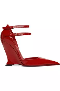 Видья туфли на платформе с клиновидным каблуком Ferragamo, красный