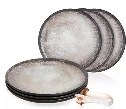 Vida 6 тарелок фарфоровые Moritz & Moritz, бежевый