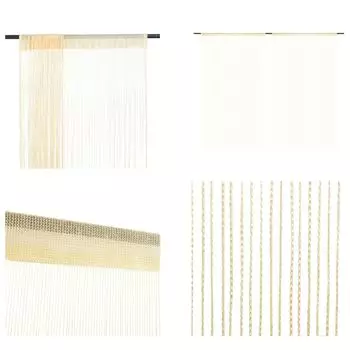 VidaXL ниточные шторы 2 шт. 140 х 250 см кремовые - ниточные шторы - ниточные шторы - ниточные шторы - ниточные шторы, бежевый