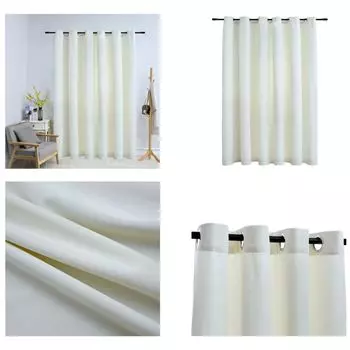 VidaXL Плотные шторы с металлическими люверсами Velvet Cream 290 x 245 см - Шторы - Шторы - Шторы с металлическими люверсами - Шторы с металлическими люверсами, бежевый