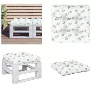 VidaXL подушка для поддона с рисунком листьев 50x50x12 см ткань - подушка для поддона - подушка для поддона - подушка для поддона - подушка, зеленый