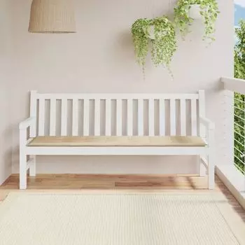 VidaXL Подушка для садовой скамейки Бежевый 180x50x3 см Ткань Оксфорд - Подушка для садовой скамейки - Подушки для садовой скамейки - Подушка для садовой скамейки - Подушка для сиденья садовой скамейки