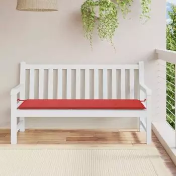 VidaXL Подушка для садовой скамейки Красный 150x50x3 см Ткань Оксфорд - Подушка для садовой скамейки - Подушки для садовой скамейки - Подушка для садовой скамейки - Подушка для сиденья садовой скамейки