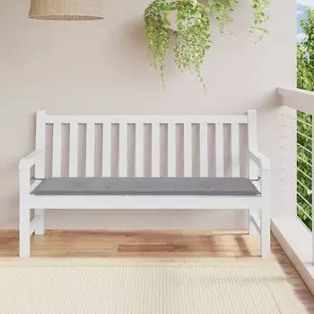 VidaXL Подушка для садовой скамейки Серая 150x50x3 см Ткань Оксфорд - Подушка для садовой скамейки - Подушки для садовой скамейки - Подушка для садовой скамейки - Подушка для сиденья садовой скамейки, серый