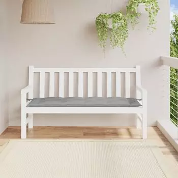 VidaXL Подушка для садовой скамейки Серая 150x50x7 см Ткань Оксфорд - Подушка для садовой скамейки - Подушки для садовой скамейки - Подушка для садовой скамейки - Подушка для сиденья садовой скамейки, серый