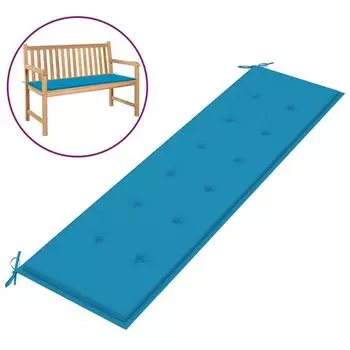 VidaXL Подушка для садовой скамейки Синий 180x50x3 см ткань Оксфорд
