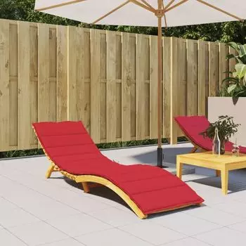 VidaXL Подушка для шезлонга Красный 200x60x3 см Ткань Оксфорд - Подушка для шезлонга - Подушки для шезлонга - Подушки - Уличные подушки
