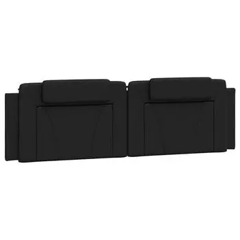 VidaXL Подушка на изголовье черная, 180 см, искусственная кожа, черный