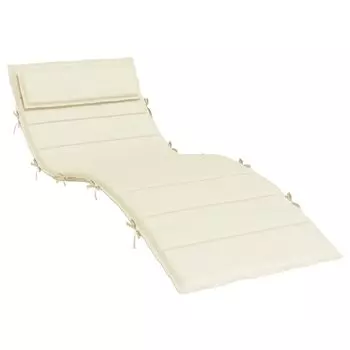 VidaXL Подушка Sun Lounger Cream 180x60x3 см, ткань Оксфорд