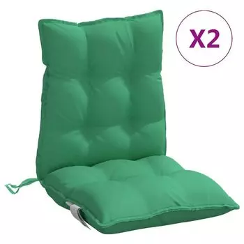 VidaXL Подушки для нижней части спины 2 шт. Ткань Оксфорд зеленого цвета., зеленый