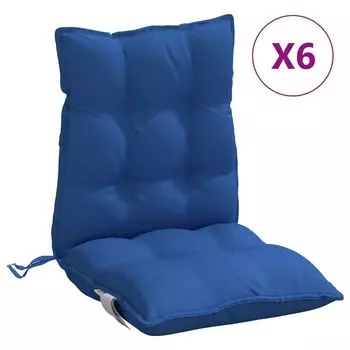 VidaXL Подушки для нижней части спины, 6 шт. Ткань Оксфорд королевского синего цвета., синий