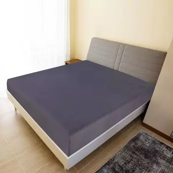VidaXL Простыни на резинке 2 шт. Джерси Антрацит 160x200 см Хлопок - Простыни на резинке - Постельное белье - Простыни - Простыни на резинке