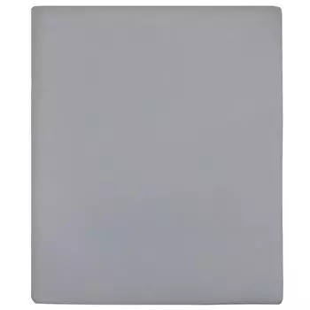 VidaXL Простыня Джерси Серая 140x200 см Хлопок