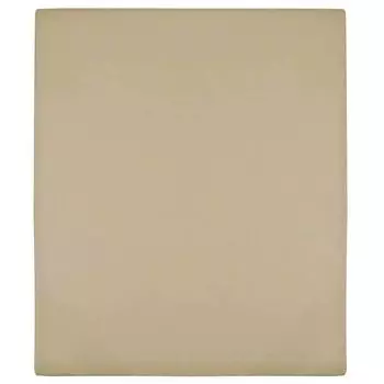 VidaXL Простыня Джерси Taupe 100x200 см Хлопок - Простыня Джерси - Постельное белье - Простыня - Простыня на резинке