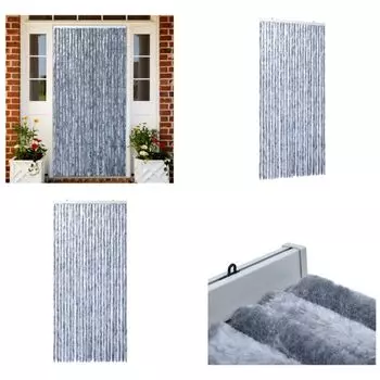 VidaXL Штора для защиты от насекомых Серебро 100x220 см Синель - Шторы для защиты от насекомых - Шторы для защиты от насекомых - Шторы для защиты от насекомых - Шторы для защиты от насекомых