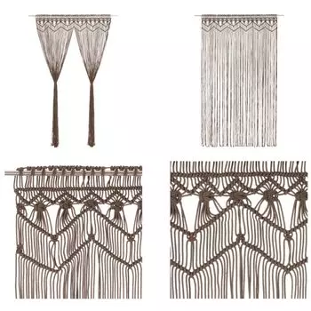 VidaXL Штора макраме Taupe 140x240 см хлопок - Шторы - Шторы - Шторы - Шторы, серо-коричневый