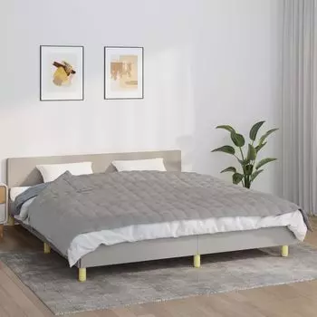 VidaXL Утяжеленное одеяло Серое 155x220 см 11 кг Ткань - Утяжеленное одеяло - Утяжеленные одеяла - Утяжеленное одеяло - Одеяло, серый