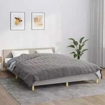 VidaXL Утяжеленное одеяло серое 200x230 см 9 кг Ткань - Утяжеленное одеяло - Утяжеленные одеяла - Утяжеленное одеяло - Одеяло, серый