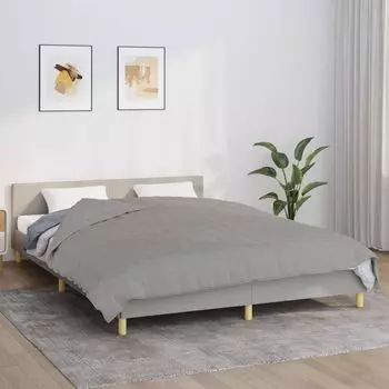 VidaXL Утяжеленное одеяло Серое 220x235 см 15 кг Ткань - Утяжеленное одеяло - Утяжеленные одеяла - Утяжеленное одеяло - Одеяло, серый