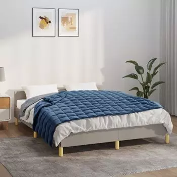 VidaXL Утяжеленное одеяло синее 138x200 см 6 кг Ткань - Утяжеленное одеяло - Утяжеленные одеяла - Утяжеленное одеяло - Одеяло, синий
