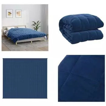 VidaXL Утяжеленное одеяло синее 200x230 см 9 кг Ткань - Утяжеленное одеяло - Утяжеленные одеяла - Утяжеленное одеяло - Одеяло, синий