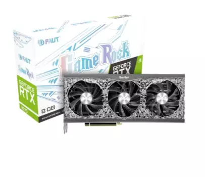 Видеокарта Palit NVIDIA GeForce RTX 3070, PA-RTX3070 GAMEROCK 8G V1 LHR, 8ГБ, GDDR6, LHR, Ret NE63070019P2-1040G LHR