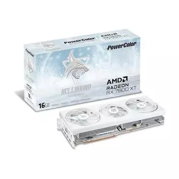 Видеокарта PowerColor AMD Radeon RX 7800 XT Hellhound Spectral White, 16 ГБ, RX7800XT 16G-L/OC/WHITE, белый
