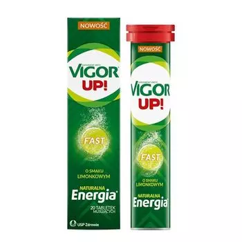 Vigor UP! Fast Smak Limonkowy энергетическая добавка, 20 шт.