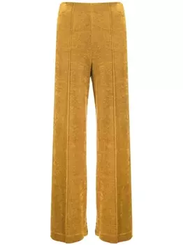 Viktor & Rolf бархатные брюки широкого кроя, желтый