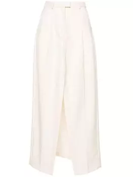 Viktor & Rolf длинная габардиновая юбка с завышенной талией, нейтральный цвет
