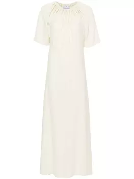 Viktor & Rolf креповое платье макси со сборками, белый