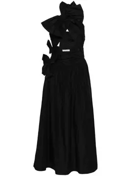 Viktor & Rolf платье макси с бантами и запахом, черный