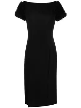 Viktor & Rolf платье миди Daring Nights с оборками, черный