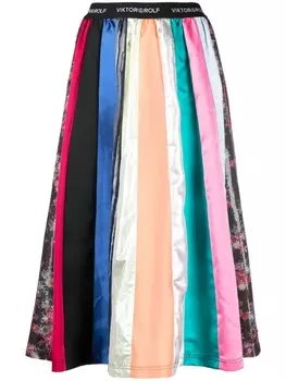 Viktor & Rolf платье миди с принтом, синий