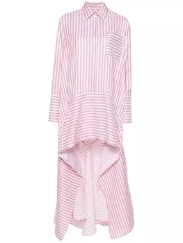 Viktor & Rolf платье-рубашка макси Violant асимметричного кроя, красный